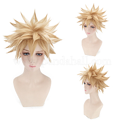Short Blonde Wavy Cosplay Party Wigs&nbsp;OHAR-I015-03