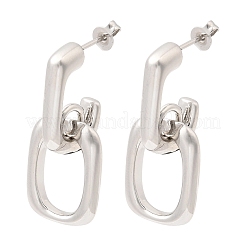 Brass Stud Dangle Earrings&nbsp;KK-CBAB173-01P