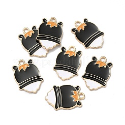 Halloween Light Gold Tone Alloy Enamel Pendants&nbsp;ENAM-P247-26KCG