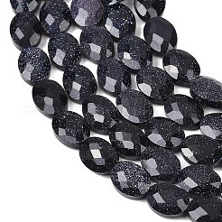 Synthetic Blue Goldstone Beads Strands&nbsp;G-H349-A01-18