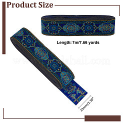 Ethnic Style Embroidery Polyester Ribbons&nbsp;OCOR-WH0066-07A