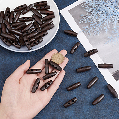 Rice Wooden Buttons&nbsp;BUTT-WH0020-14