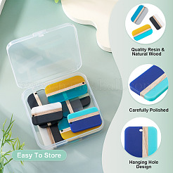 10Pcs 5 Colors Resin & Wood Pendants&nbsp;RESI-TA0004-51