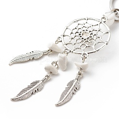 Natural Howlite Keychain&nbsp;KEYC-JKC00346-06