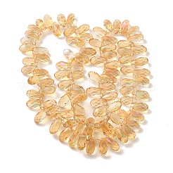 Electroplate Transparent Glass Beads Strands&nbsp;EGLA-B006-01A-FA01