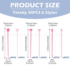 30Pcs 6 Styles Silicone Cable Zip Ties&nbsp;AJEW-TADJ0001-09