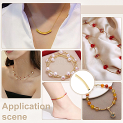40Pcs Brass Curved Tube Beads&nbsp;KK-PH0015-17B