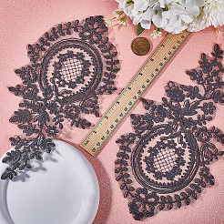Polyester Embroidery Flower Lace Appliques&nbsp;DIY-WH0409-61