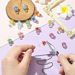 14Pcs 7 Styles Handmade Lampwork Pendants&nbsp;LAMP-CJ0002-20