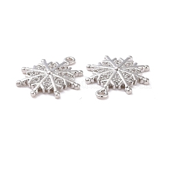 Brass Micro Pave Clear Cubic Zirconia Pendants&nbsp;X-KK-G418-05P