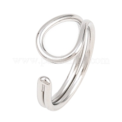 304 Stainless Steel Cuff Open Rings&nbsp;RJEW-Z140-02P