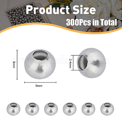 304 Stainless Steel Round Seamed Beads&nbsp;STAS-DC0015-81C