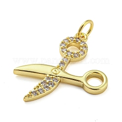 Rack Plating Brass Micro Pave Clear Cubic Zirconia Pendants&nbsp;KK-Q804-21G