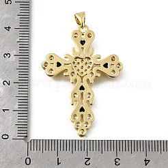Brass Micro Pave Cubic Zirconia Pendants&nbsp;KK-Q066-37G-02
