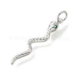 Brass Micro Pave Cubic Zirconia Pendants&nbsp;KK-V007-007P-02-1