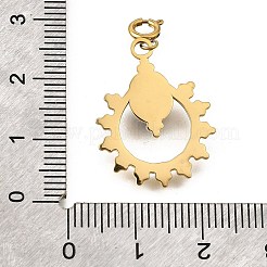 Ring and Oval 304 Stainless Steel Pendant Decorations&nbsp;STAS-H202-27G