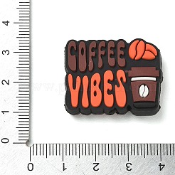 Coffee Theme Silicone Beads&nbsp;SL-CBACE28-01G