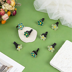 8Pcs 4 Styles Alloy Enamel Flower Car Air Vent Clips&nbsp;HJEW-BC00116