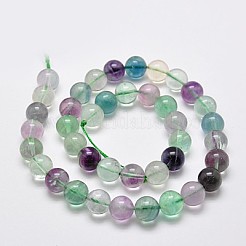 Natural Fluorite Beads Strands&nbsp;G-E112-6mm-18