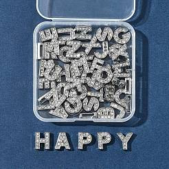 52Pcs 26 Styles Alphabet Alloy Initial Slide Charms with Grade A Rhinestones&nbsp;ALRI-FS0001-08