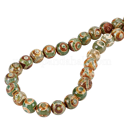 Tibetan Style dZi Beads&nbsp;TDZI-WH0001-01