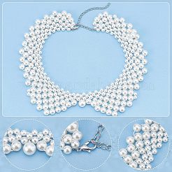 Vintage ABS Imitation Pearl Bib&nbsp;DIY-FG0003-08