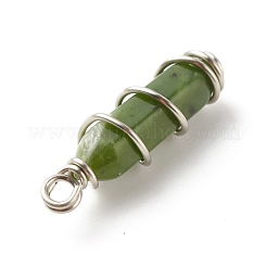 Natural Chinese Southern Jade Double Terminal Pointed Pendants&nbsp;PALLOY-JF01686-01