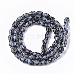 Natural Snowflake Obsidian Beads Strands&nbsp;G-S364-012