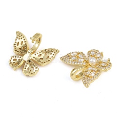 Brass Micro Pave Cubic Zirconia Pendants&nbsp;KK-C114-21G