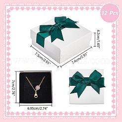 12Pcs Square Cardboard Jewelry Set Box&nbsp;CBOX-NB0001-29B
