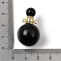 Natural Obsidian Perfume Bottle Pendants&nbsp;GG-CBA7610-02G-07