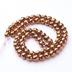 Non-magnetic Synthetic Hematite Beads Strands&nbsp;X-G-G092-2mm