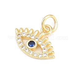 Brass Micro Pave Cubic Zirconia Pendants&nbsp;KK-F938-37G-01