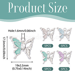 20Pcs 4 Colors Alloy Enamel Pendants&nbsp;ENAM-TA0003-29P