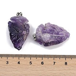 Raw Rough Natural Amethyst Pendants&nbsp;G-G162-01P-02