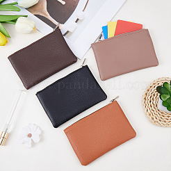 4Pcs 4 Colors PU Leather Zip Pouches&nbsp;ABAG-CL0001-30