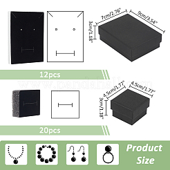 32Pcs 2 Style Kraft Cotton Filled Cardboard Paper Jewelry Set Boxes&nbsp;CBOX-NB0001-32