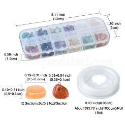 DIY Natural & Synthetic Mixed Gemsotne Chips Stretch Bracelet Making Kit&nbsp;DIY-FS0003-16