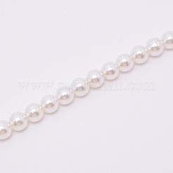 White Acrylic Round Beads Bag Handles&nbsp;FIND-TAC0006-24C-01