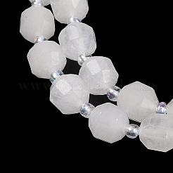 Electroplated Natural White Moonstone Beads Strands&nbsp;G-O201B-132F
