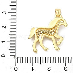 Brass Micro Pave Cubic Zirconia Pendants&nbsp;KK-A282-14G