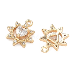 Valentine's Day Brass Micro Pave Cubic Zirconia Charms&nbsp;KK-B172-02G-01