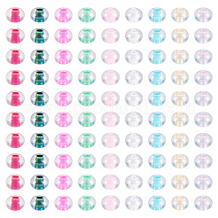 500Pcs Inside Colours Transparent Glass Seed Beads&nbsp;SEED-TA0001-75