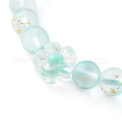 Frosted Round Spray Painted Glass Beaded Mobile Straps&nbsp;HJEW-JM00467-02