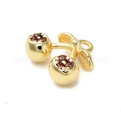 Brass Micro Pave Cubic Zirconia Pendants&nbsp;KK-L229-001G-02