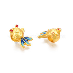 Rack Plating Brass Enamel European Beads&nbsp;OPDL-N004-004B