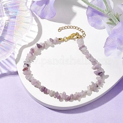 Natural Lilac Jade Anklets&nbsp;AJEW-AN00592-06
