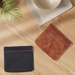 2Pcs 2 Colors Vintage Leather Shrapnel Coin Pouches&nbsp;AJEW-CL0005-02