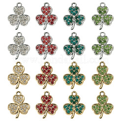 32Pcs 8 Styles Alloy Rhinestone Pendants&nbsp;ALRI-TA0001-45