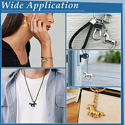 50Pcs 5 Colors Tibetan Style Alloy Pendants&nbsp;TIBE-GA0001-05